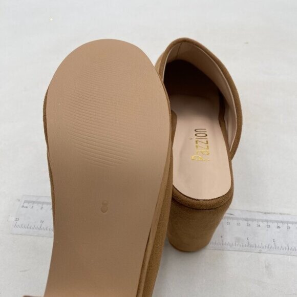 Women's Tan Suede Platform Sandals - Picture 6 of 8